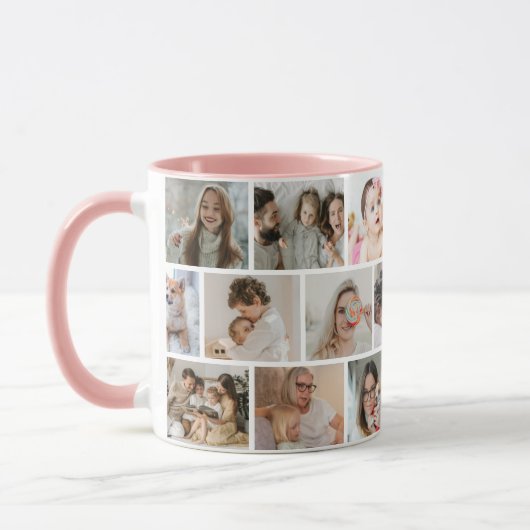 17 Fotocollage Creëer Uw eigen Keepsake Afbeelding Mok (Links)