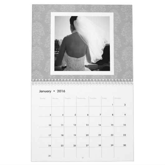 17 Fotocollage en Damaspatronen Kalender (Jan 2016)