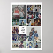 17 Fotocollage en tekst - Kan wit bewerken Poster (Voorkant)