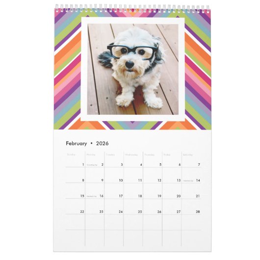 17 Fotocollage - kleurrijke patronen - Familie Kalender (Feb 2026)