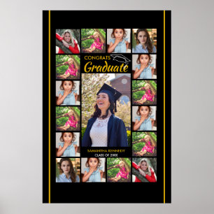 17 Fotosjabloon voor collage Gefeliciteerd afgestu Poster