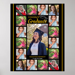 17 Fotosjabloon voor collage Gefeliciteerd afgestu Poster