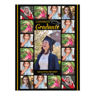 17 Fotosjabloon voor collage Gefeliciteerd afstude Foto Afdruk