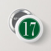 #17 Groene Cirkel Ronde Button 5,7 Cm (Voorkant /achterkant)