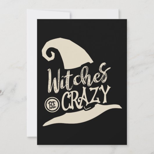 17.Halloween Funny Witches zijn gek Save The Date (Voorkant)