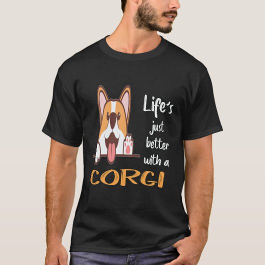 17 Het leven is gewoon beter met een Corgi T-shirt (Voorkant)