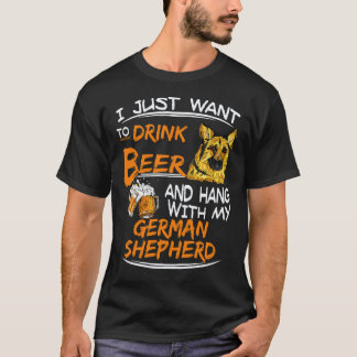 17 Ik wil gewoon bier drinken en met mijn teefje o T-shirt