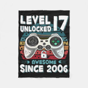 17 jaar Bday Son Boy Funny Gamer 17e 17 jaar oude  Fleece Deken