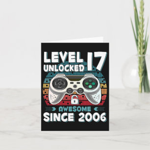 17 jaar Bday Son Boy Funny Gamer 17e 17 jaar oude  Kaart