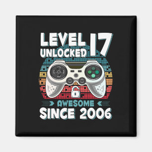 17 jaar Bday Son Boy Funny Gamer 17e 17 jaar oude  Magneet