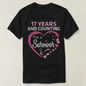 17 jaar en tellen dat ik een borstkankeroverlevend t-shirt (Design voorkant)