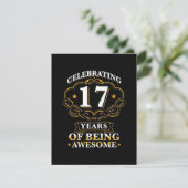 17 jaar Geweldige vieren Bedankkaart (Staand voorkant)