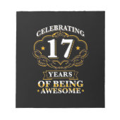 17 jaar Geweldige vieren Notitieblok (Voorkant)