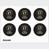 17 jaar Geweldige vieren Ronde Sticker (Vel)