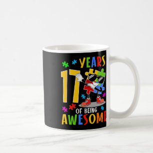 17 jaar Geweldige zijn Verjaardag Dabbing Autisme Koffiemok