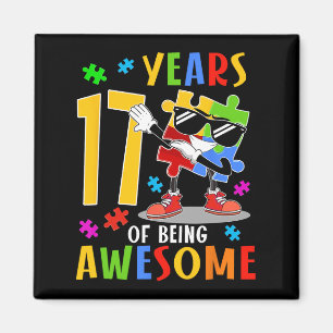 17 jaar Geweldige zijn Verjaardag Dabbing Autisme Magneet