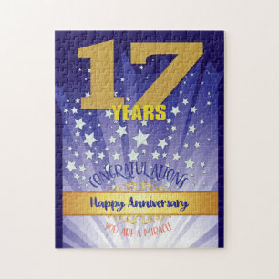 17 jaar herstel Jubileum vet cijfer Legpuzzel