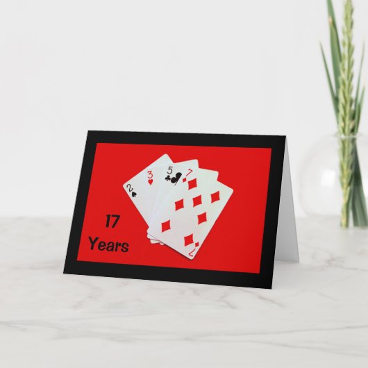 17 jaar is een grote deal! Jubileum-kaart Kaart (Voorkant)