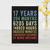 17 jaar lang supercool verjaardagsfeest kaart (Gele Bloem)