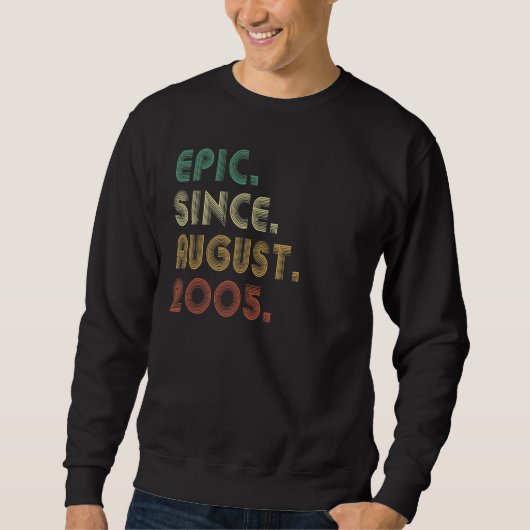 17 jaar oud episch sinds augustus 2005 17e verjaar trui (Voorkant)