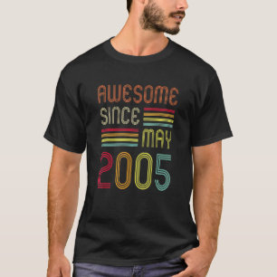 17 jaar oud Geweldige sinds mei 2005 50ste verjaar T-shirt