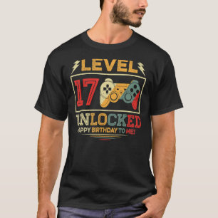 17 jaar oud niveau 17 17e geboorte jongen G T-shirt