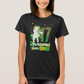 17 jaar oude eenhoorn flost 17e verjaardag Unico T-shirt