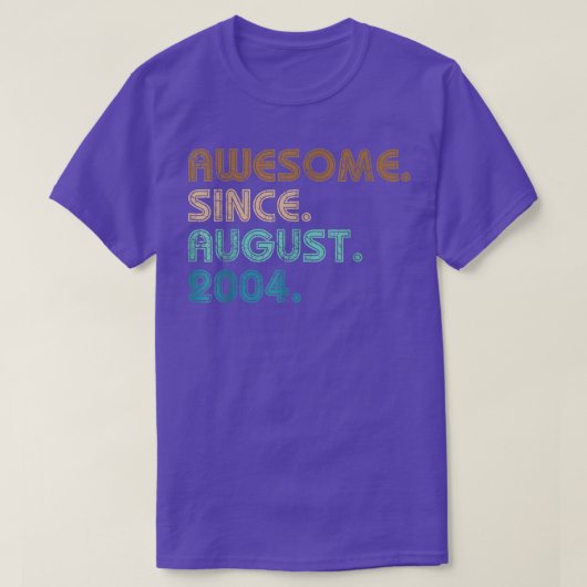 17 jaar oude grappigheid Geweldige sinds augustus  T-shirt (Design voorkant)