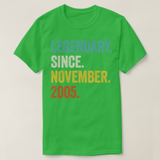 17 jaar oude legendaris sinds november 2005 17e bi t-shirt (Design voorkant)