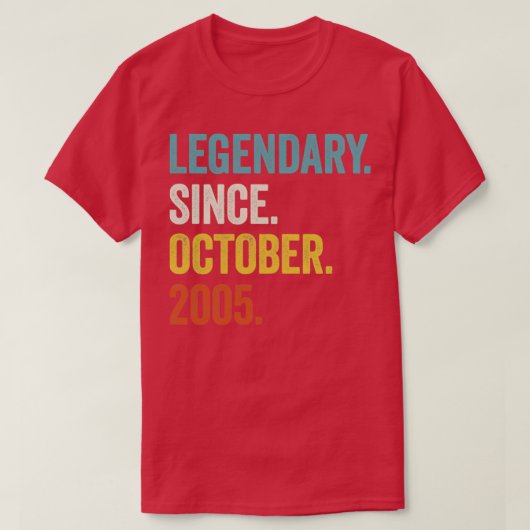 17 jaar oude legendaris sinds oktober 2005 17e ver t-shirt (Design voorkant)