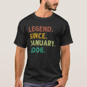 17 jaar oude leggende sinds januari 2006 17e geboo t-shirt (Voorkant)