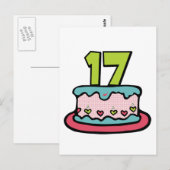 17 jaar oude vogelbeker briefkaart (Voorkant / Achterkant)