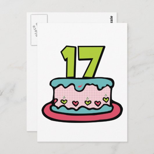 17 jaar oude vogelbeker briefkaart (Voorkant / Achterkant)