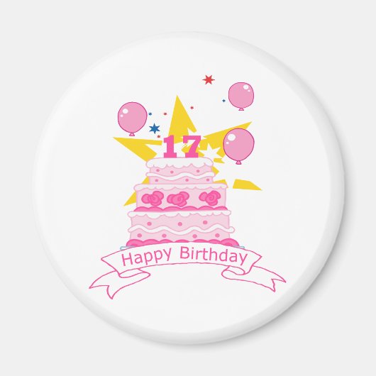 17 jaar oude vogelbeker magneet (Voorkant)