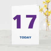17 jaar van Oude vandaag Verjaardag 17 Kaart (Gele Bloem)