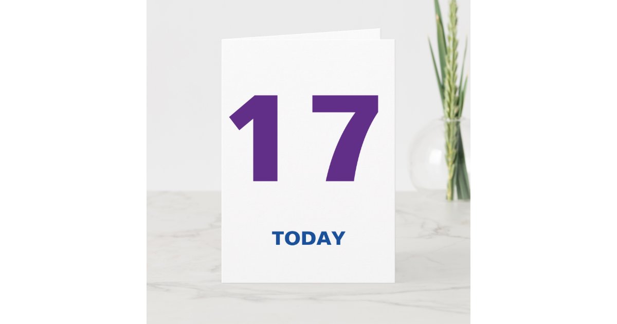 17 Jaar Van Oude Vandaag Verjaardag 17 Kaart Zazzle Nl