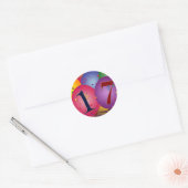 17 jaar! Verjaardagsballonnen Ronde Sticker (Envelop)