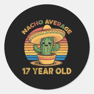 17-jarige Cinco de Mayo 17e geboorte Ronde Sticker
