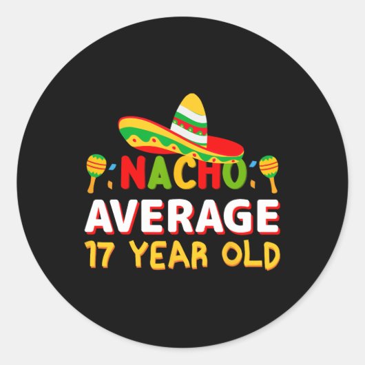 17-jarige Cinco de Mayo 17e geboorte Ronde Sticker (Voorkant)