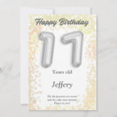 17-jarige Happy Birthday-kaart (Achterkant)
