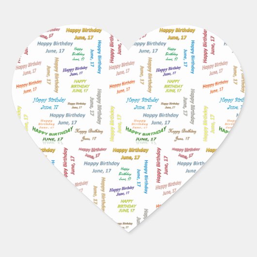 17 juni, 17 september Sticker (Voorkant)