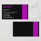 17 Lijnen - magenta en wit op zwart Visitekaartje (Voorkant / Achterkant)