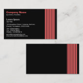 17 Lijnen - Tropisch roze en wit op zwart Visitekaartje (Voorkant / Achterkant)