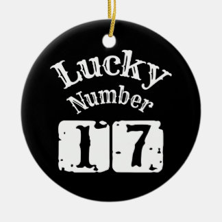17 - Lucky Number 17 Luck Keramisch Ornament