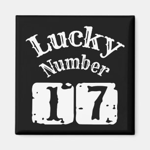 17 - Lucky Number 17 Luck Magneet