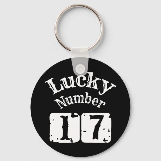 17 - Lucky Number 17 Luck Sleutelhanger (Voorkant)