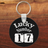 17 - Lucky Number 17 Luck Sleutelhanger (Voorkant)
