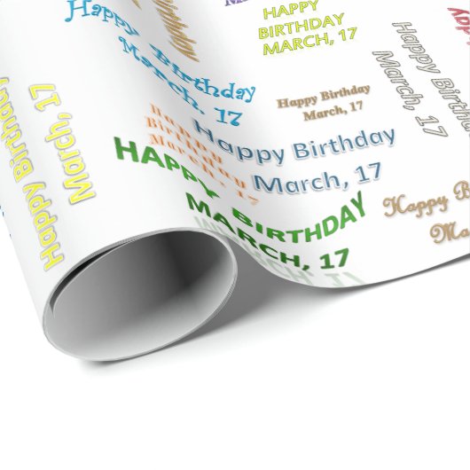 17 maart, cadeaupapier voor cadeautjes (Rol Hoek)