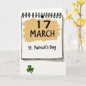 17 Maart St Patricks Dag Kaart (Gele Bloem)