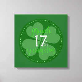 17 maart: viering van St. Patty's Day Canvas Afdruk